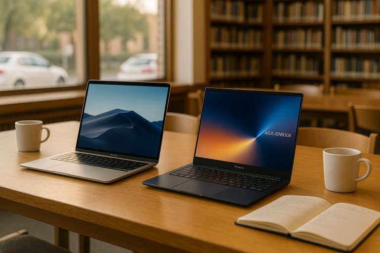 MacBook Air M3 vs ASUS Zenbook 14 OLED: cuál rinde más para estudiar MacBook Air M3 vs ASUS Zenbook 14 OLED: cuál rinde más para estudiar