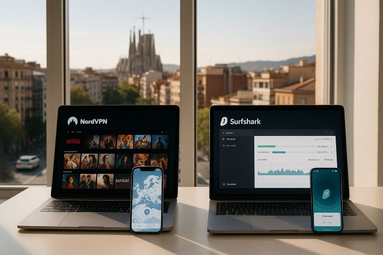 NordVPN vs Surfshark: qué VPN es más rápida en España para streaming y torrent